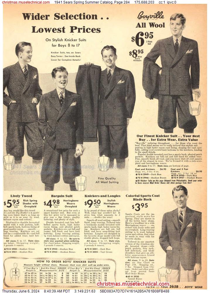 1941 Sears Spring Summer Catalog, Page 284