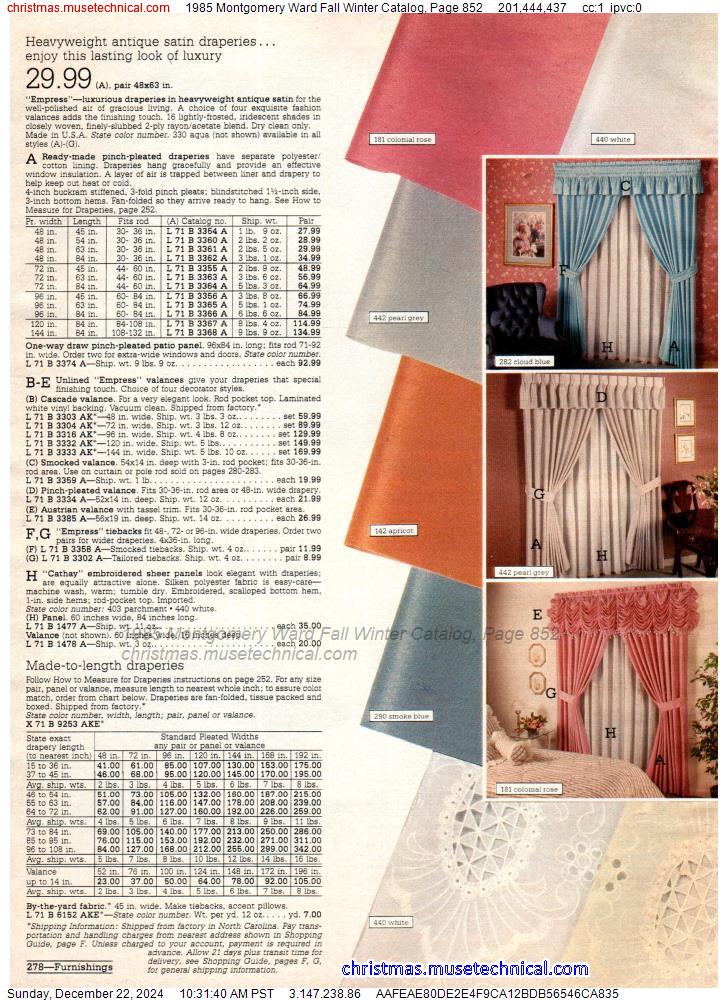 1985 Montgomery Ward Fall Winter Catalog, Page 852