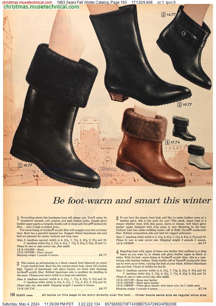 1963 Sears Fall Winter Catalog, Page 193