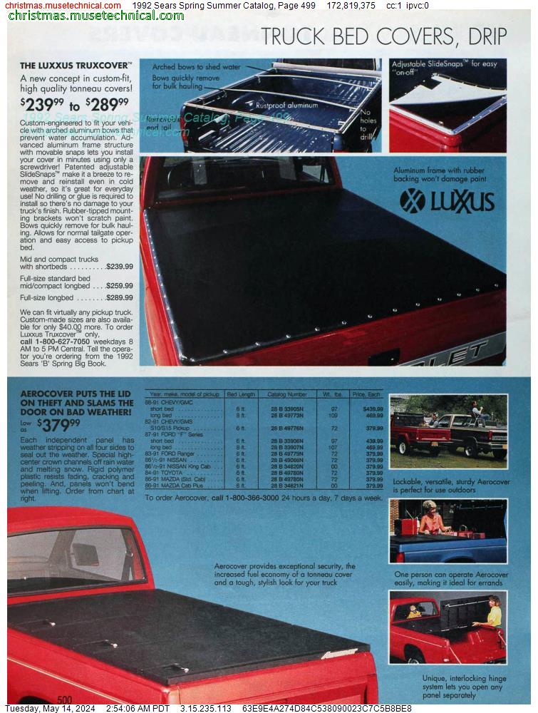 1992 Sears Spring Summer Catalog, Page 499