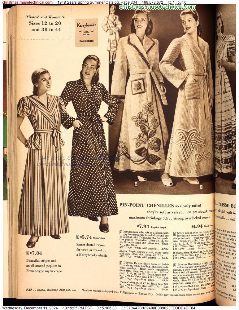 1948 Sears Spring Summer Catalog, Page 234