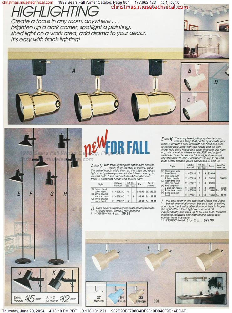 1988 Sears Fall Winter Catalog, Page 904