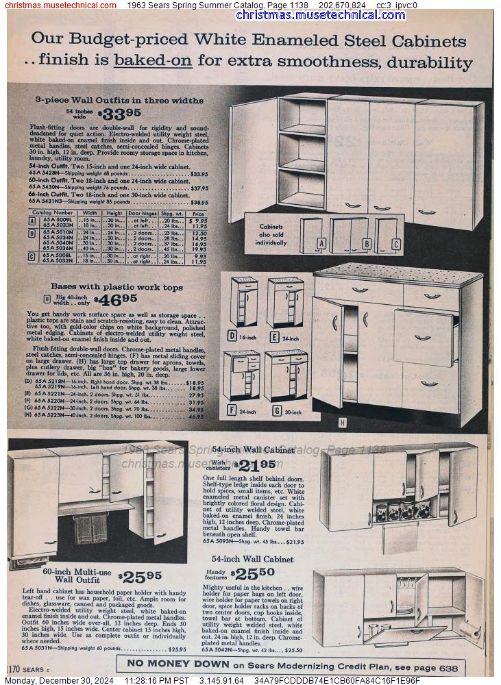 1963 Sears Spring Summer Catalog, Page 1138