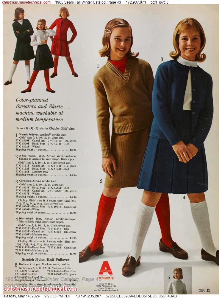 1965 Sears Fall Winter Catalog, Page 43