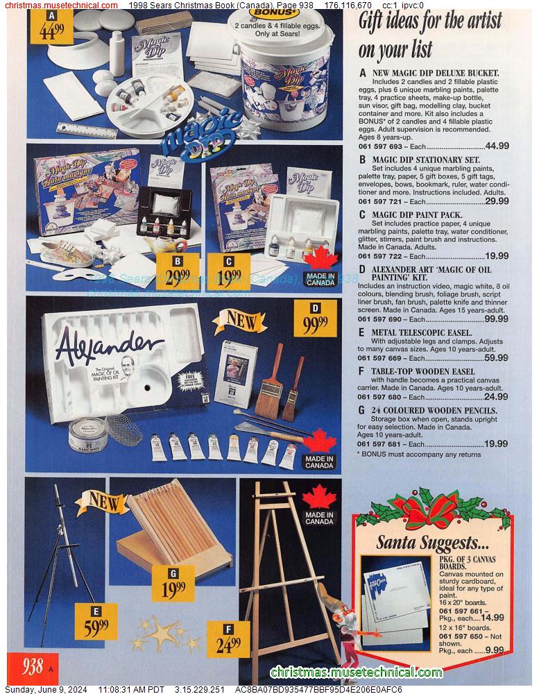 1998 Sears Christmas Book (Canada), Page 938