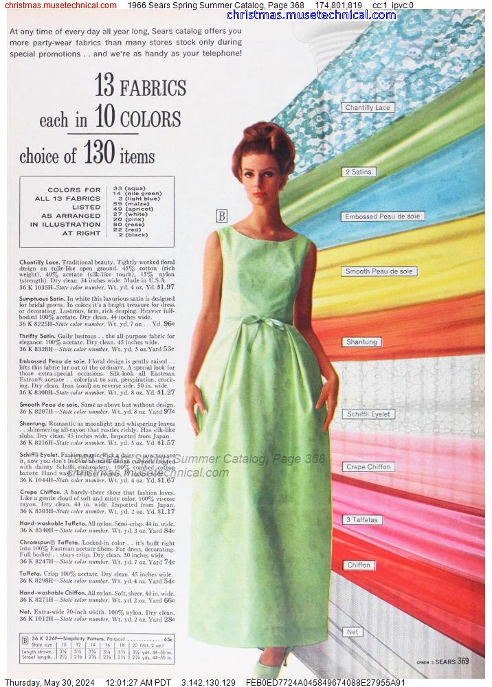 1966 Sears Spring Summer Catalog, Page 368