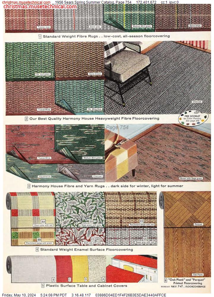 1956 Sears Spring Summer Catalog, Page 754