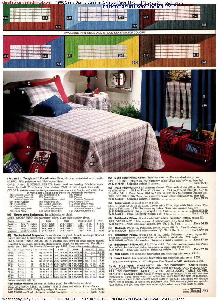 1980 Sears Spring Summer Catalog, Page 1473