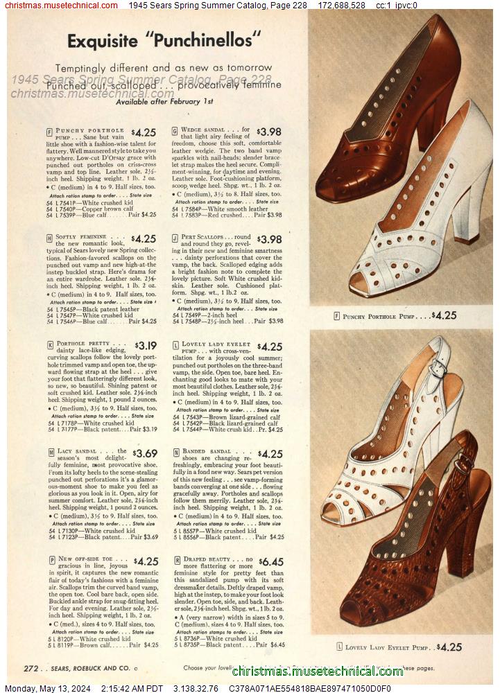 1945 Sears Spring Summer Catalog, Page 228