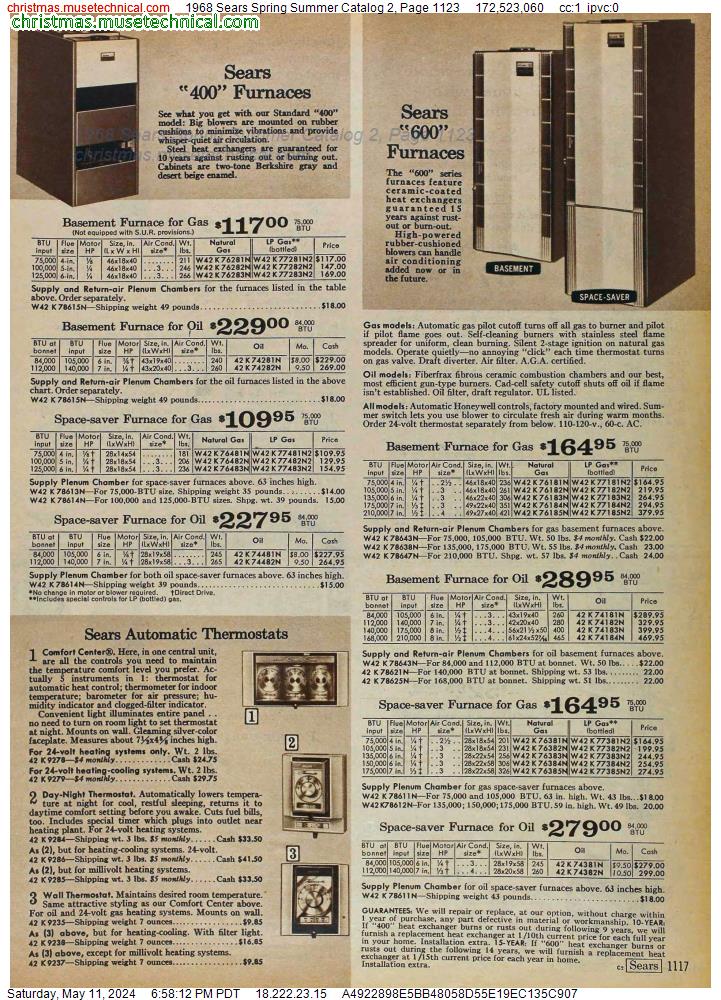 1968 Sears Spring Summer Catalog 2, Page 1123