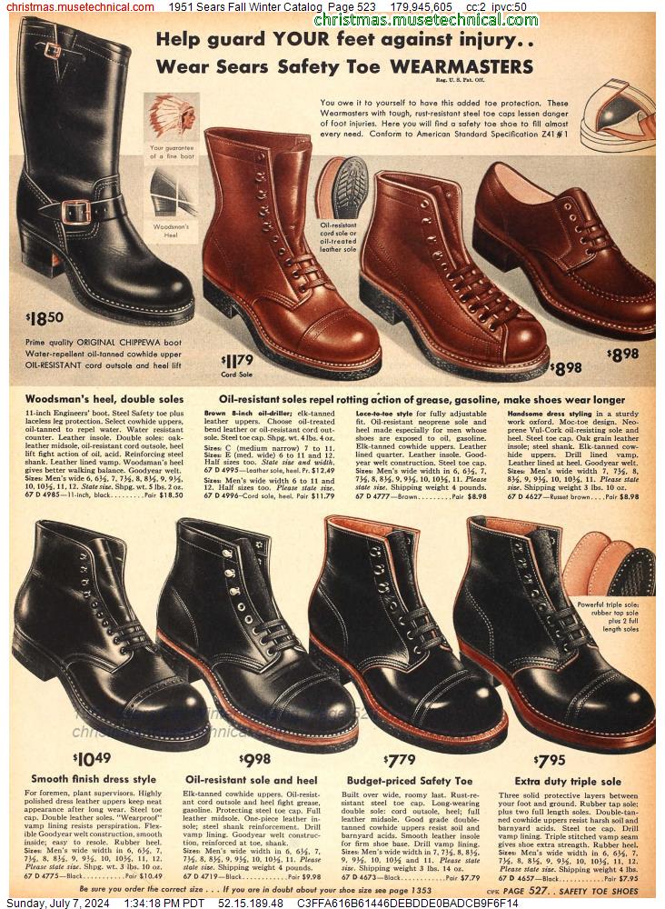 1951 Sears Fall Winter Catalog, Page 523