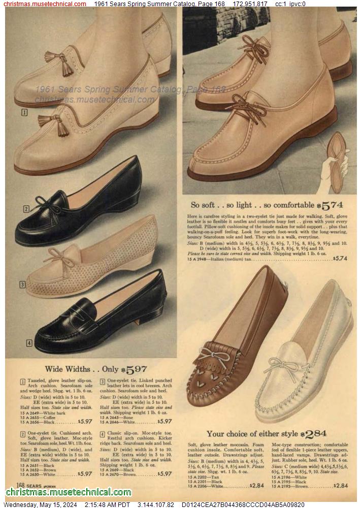 1961 Sears Spring Summer Catalog, Page 168