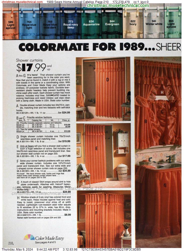 1989 Sears Home Annual Catalog, Page 210