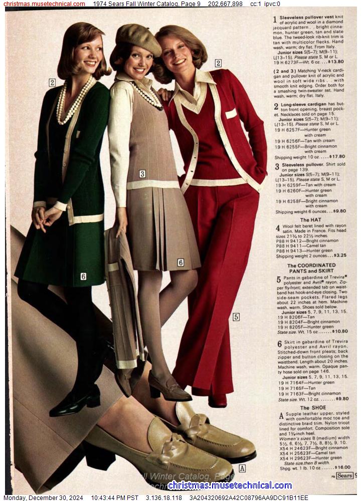 1974 Sears Fall Winter Catalog, Page 9