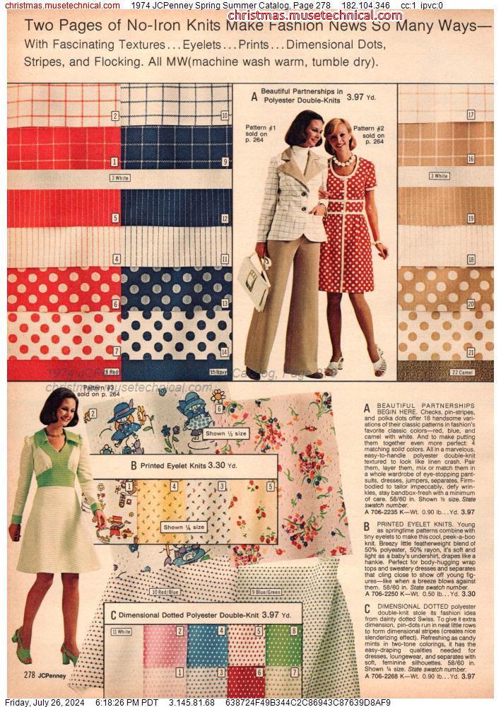 1974 JCPenney Spring Summer Catalog, Page 278