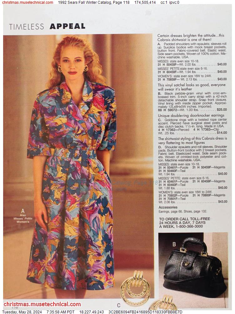 1992 Sears Fall Winter Catalog, Page 118