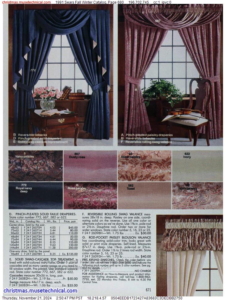 1991 Sears Fall Winter Catalog, Page 680