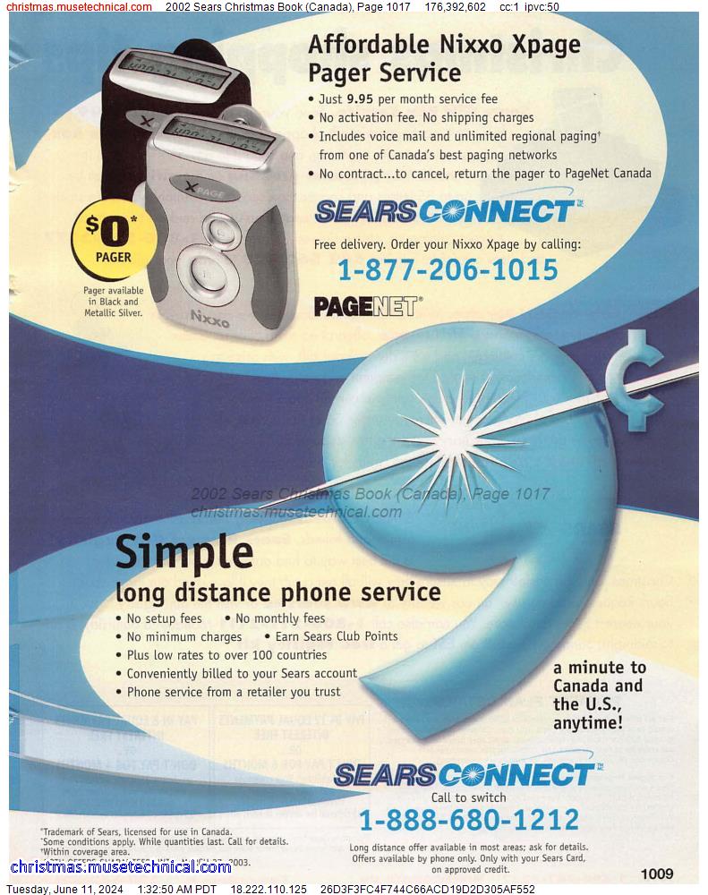 2002 Sears Christmas Book (Canada), Page 1017