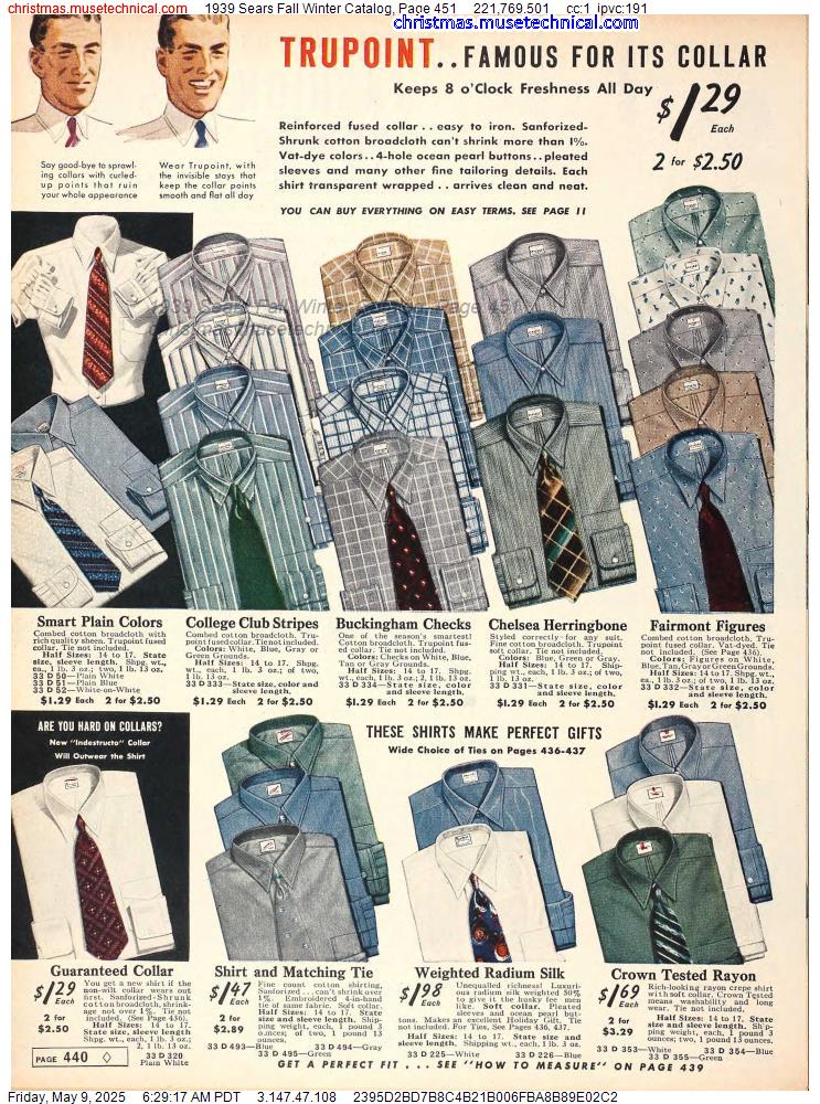 1939 Sears Fall Winter Catalog, Page 451