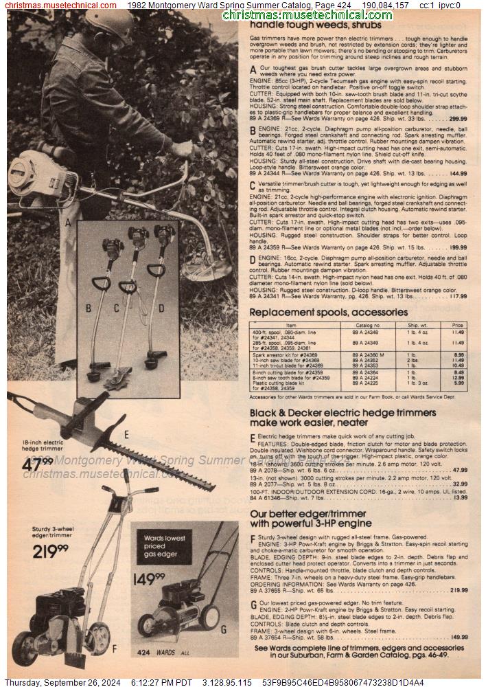 1982 Montgomery Ward Spring Summer Catalog, Page 424