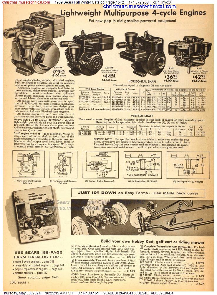 1959 Sears Fall Winter Catalog, Page 1542