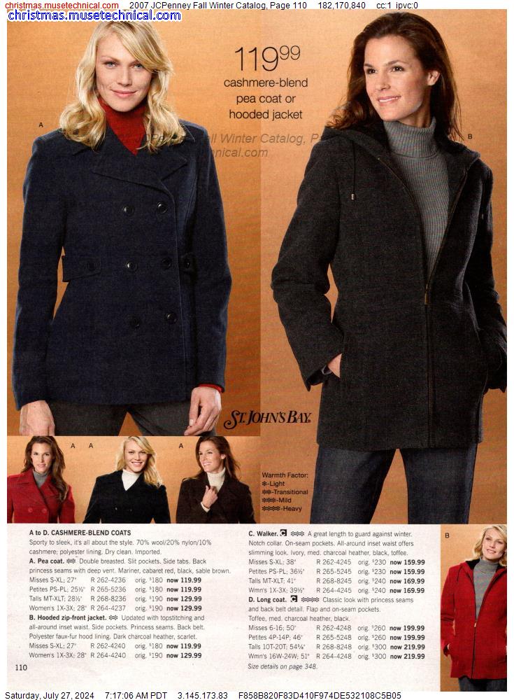 2007 JCPenney Fall Winter Catalog, Page 110