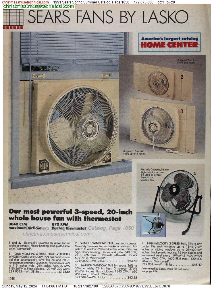 1991 Sears Spring Summer Catalog, Page 1050
