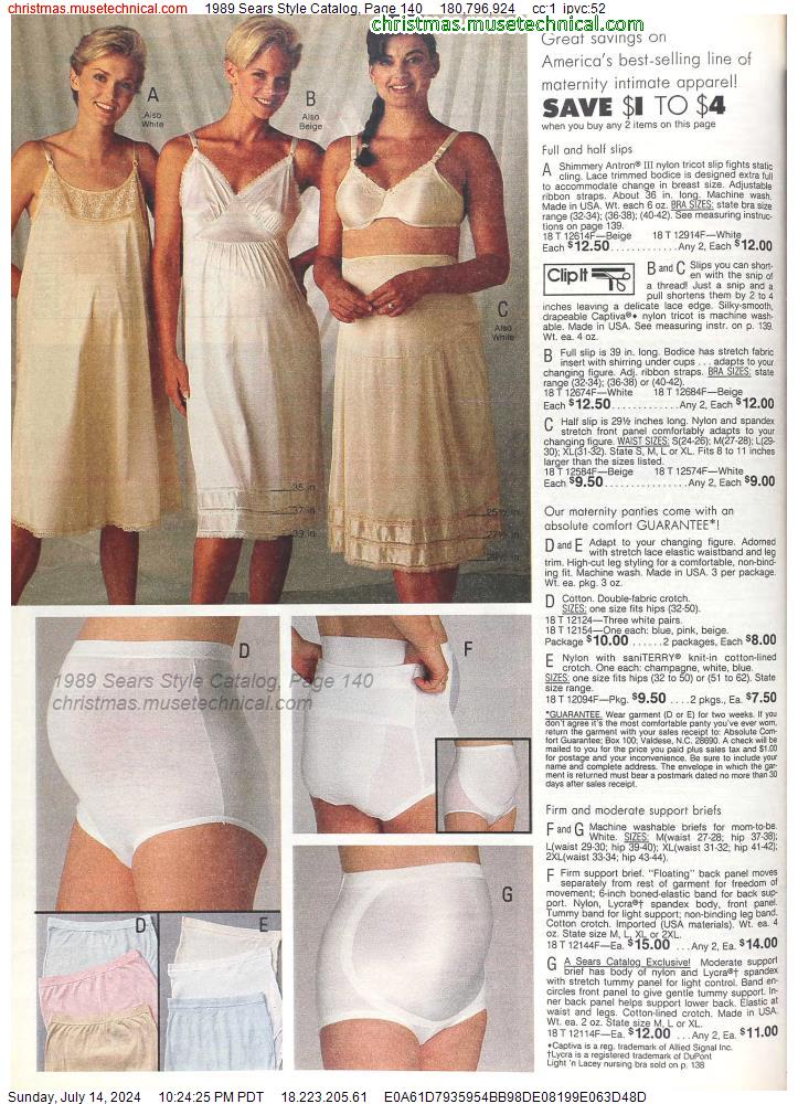 1989 Sears Style Catalog, Page 140
