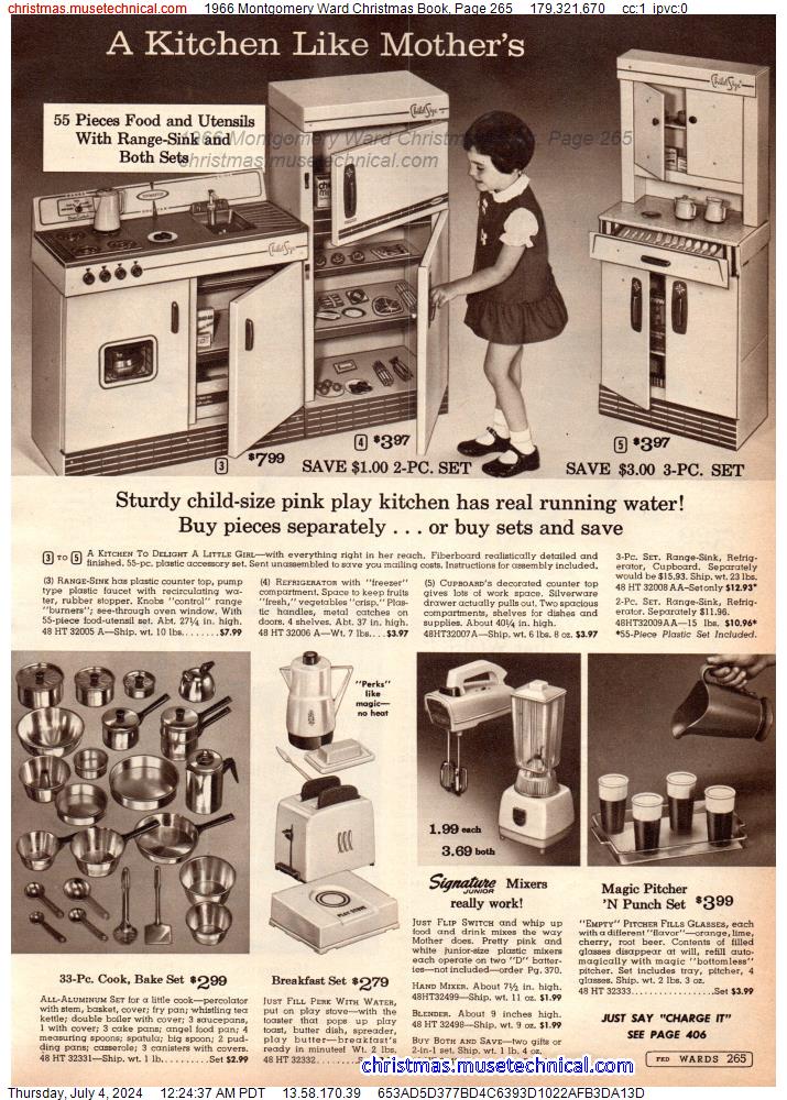 1966 Montgomery Ward Christmas Book, Page 265