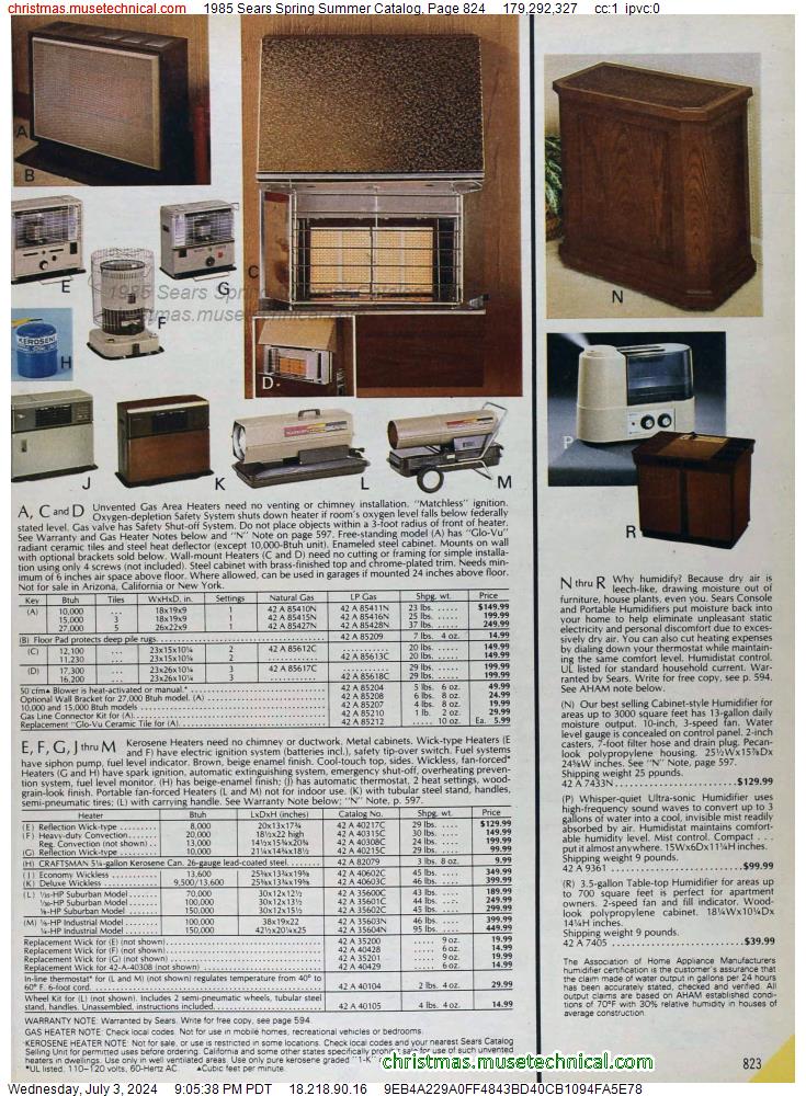 1985 Sears Spring Summer Catalog, Page 824