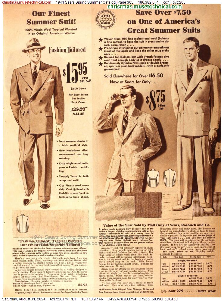 1941 Sears Spring Summer Catalog, Page 305