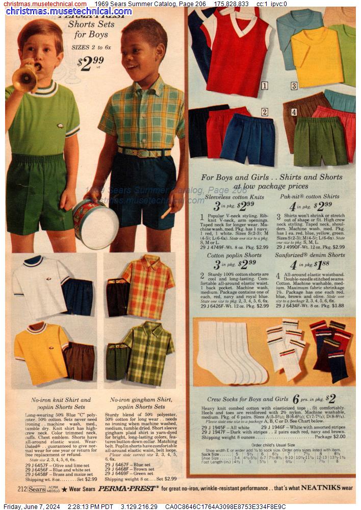 1969 Sears Summer Catalog, Page 206