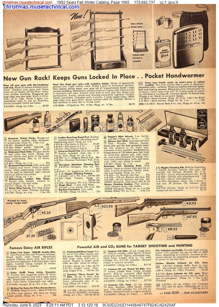 1952 Sears Fall Winter Catalog, Page 1065