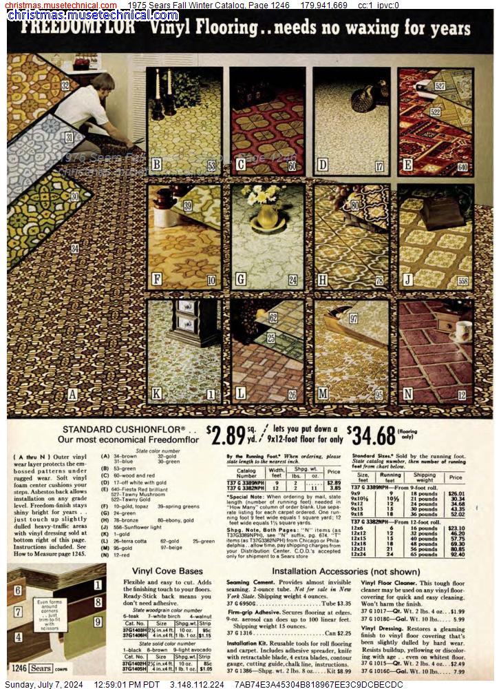 1975 Sears Fall Winter Catalog, Page 1246