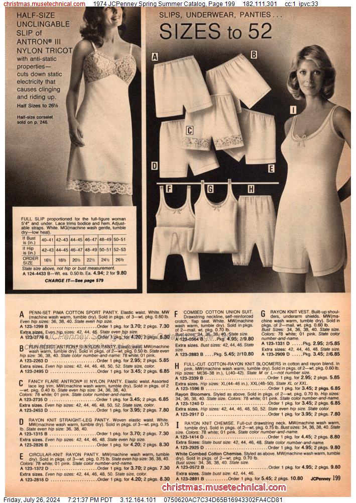 1974 JCPenney Spring Summer Catalog, Page 199