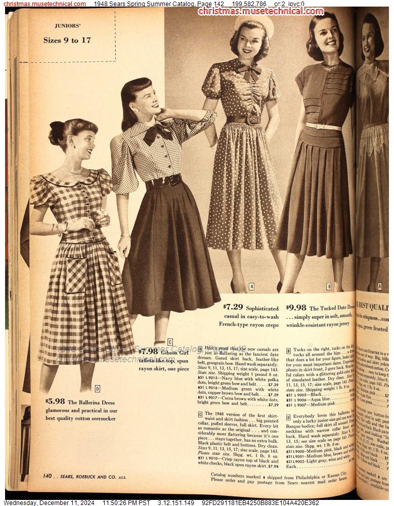 1948 Sears Spring Summer Catalog, Page 142