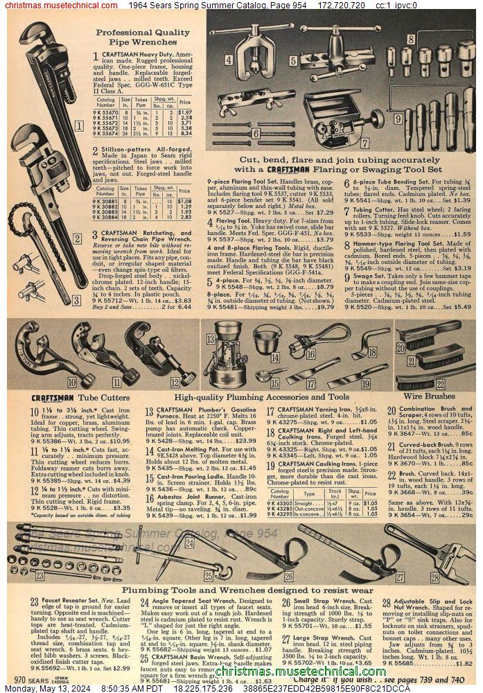 1964 Sears Spring Summer Catalog, Page 954