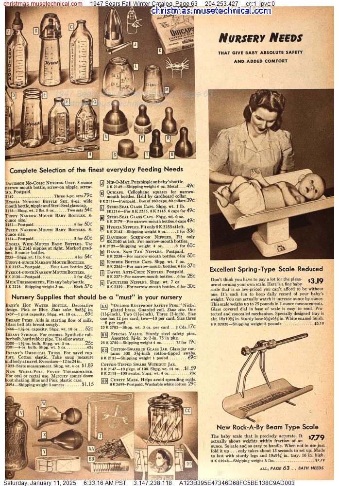 1947 Sears Fall Winter Catalog, Page 63