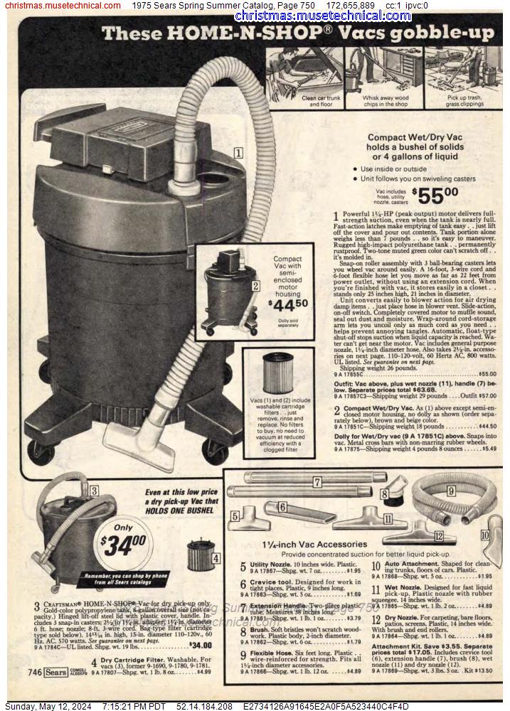 1975 Sears Spring Summer Catalog, Page 750