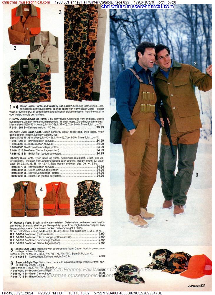 1983 JCPenney Fall Winter Catalog, Page 833
