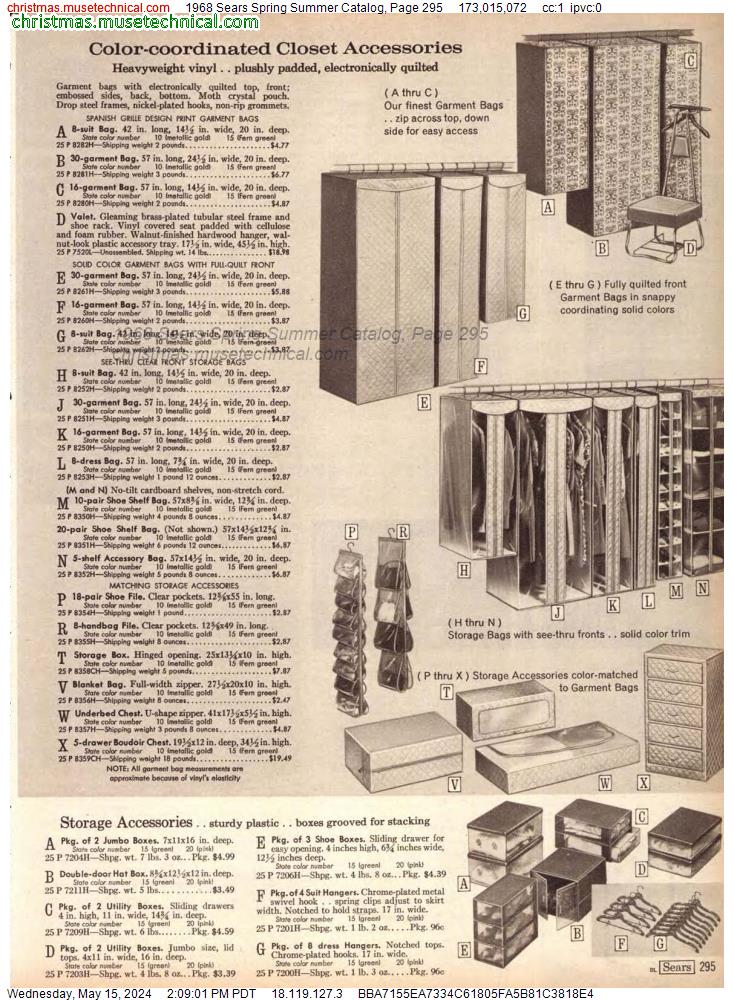 1968 Sears Spring Summer Catalog, Page 295