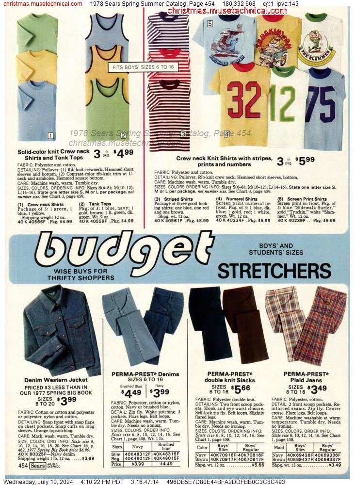1978 Sears Spring Summer Catalog, Page 454