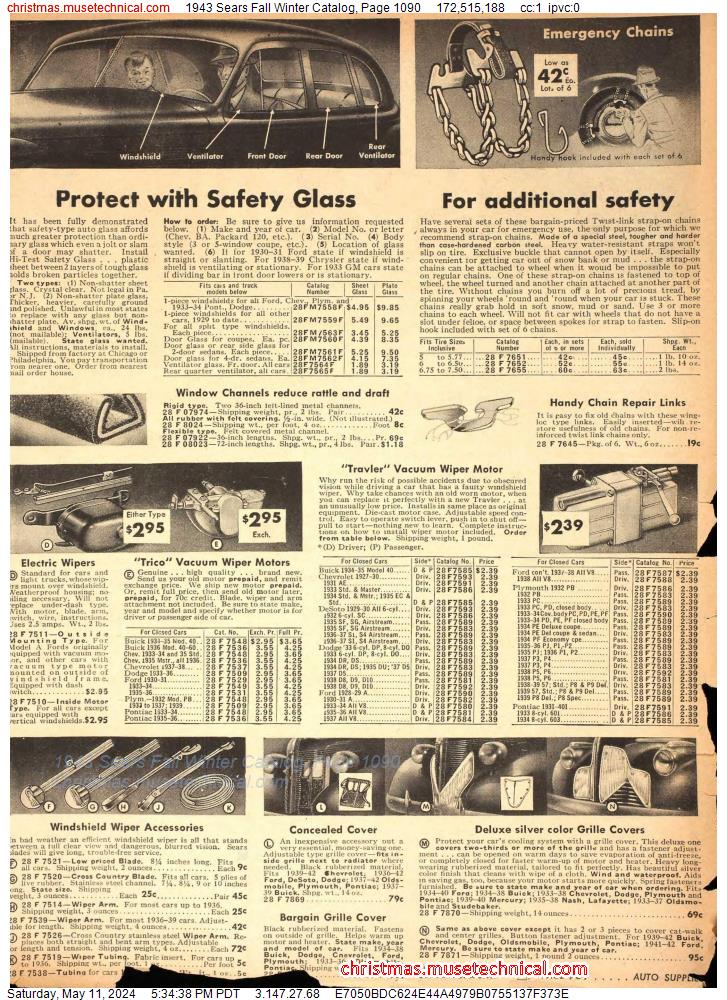1943 Sears Fall Winter Catalog, Page 1090