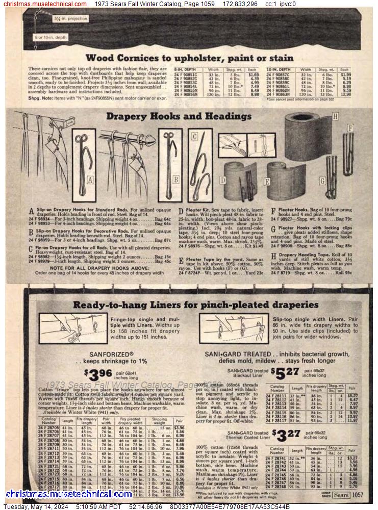 1973 Sears Fall Winter Catalog, Page 1059