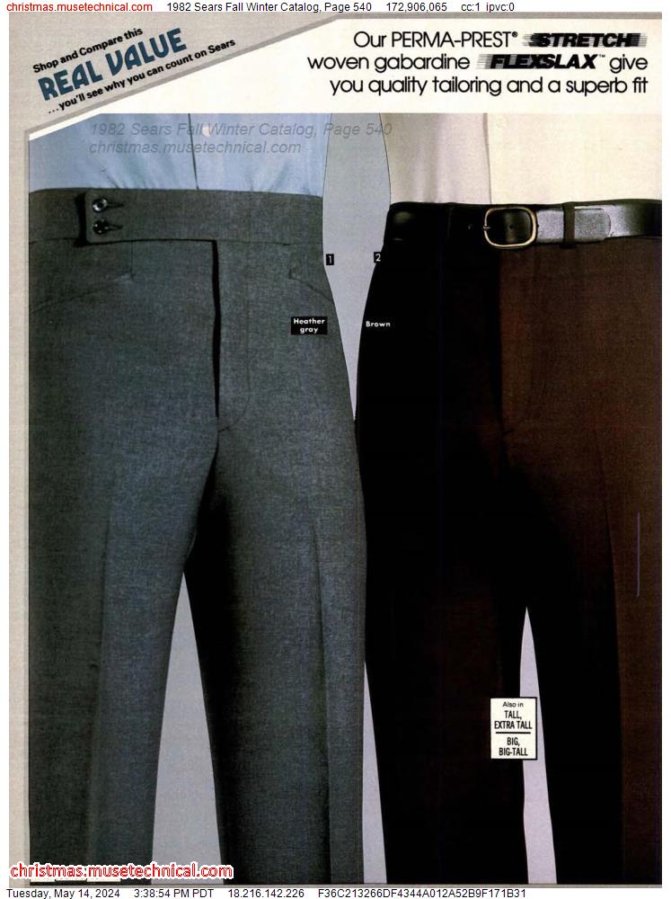 1982 Sears Fall Winter Catalog, Page 540