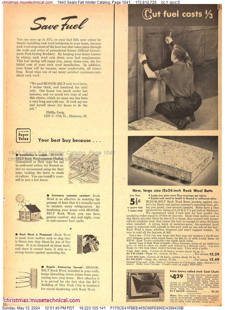 1943 Sears Fall Winter Catalog, Page 1041