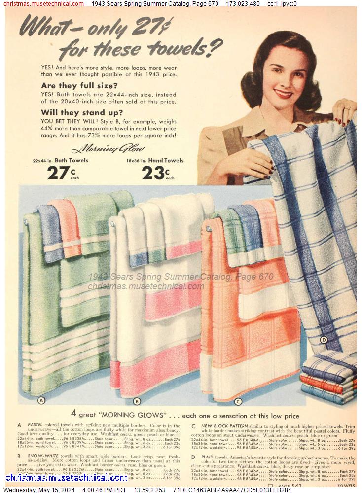 1943 Sears Spring Summer Catalog, Page 670
