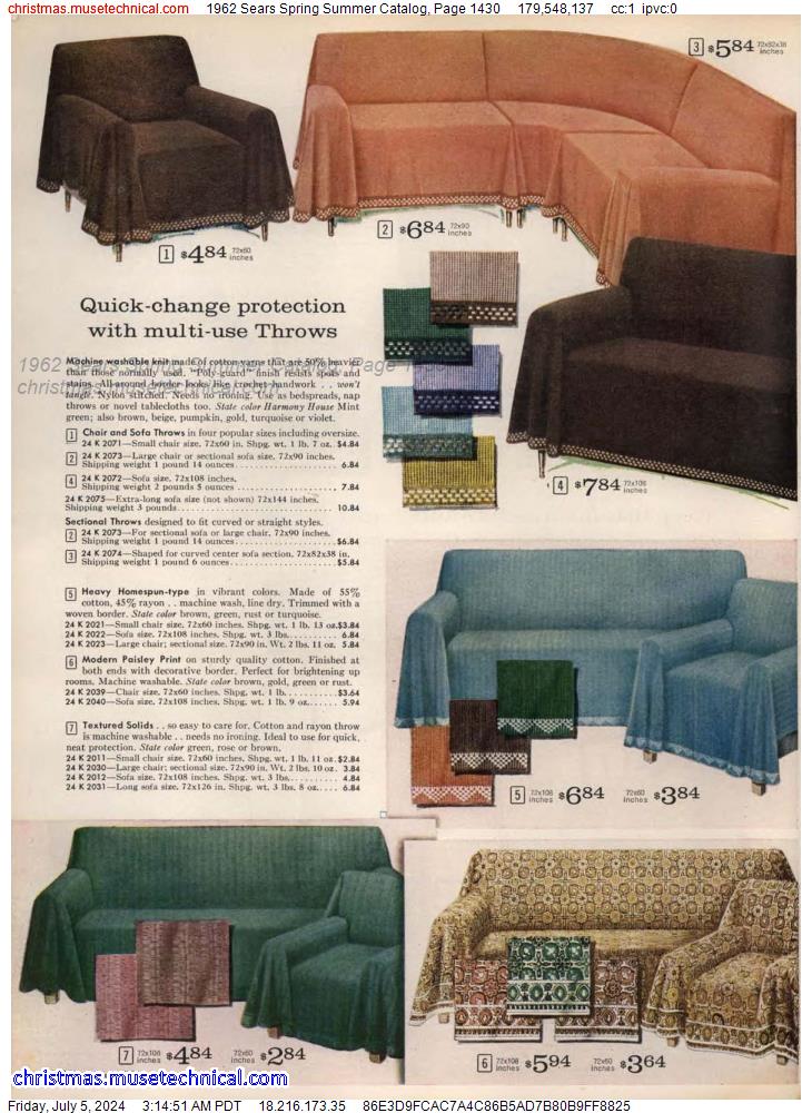 1962 Sears Spring Summer Catalog, Page 1430