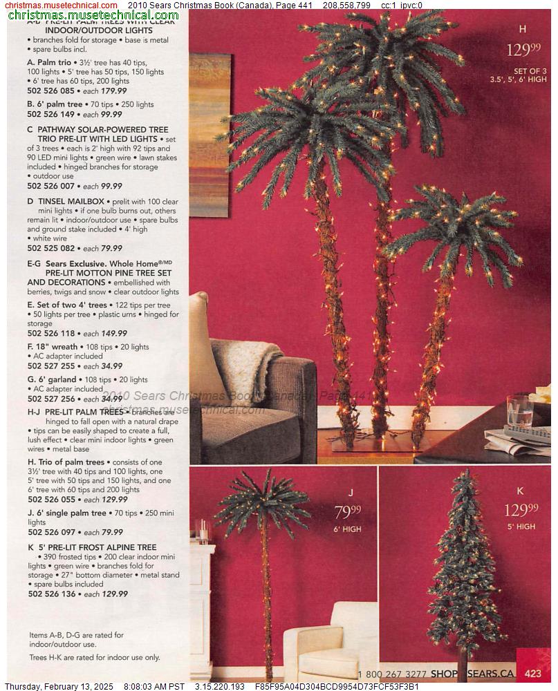 2010 Sears Christmas Book (Canada), Page 441