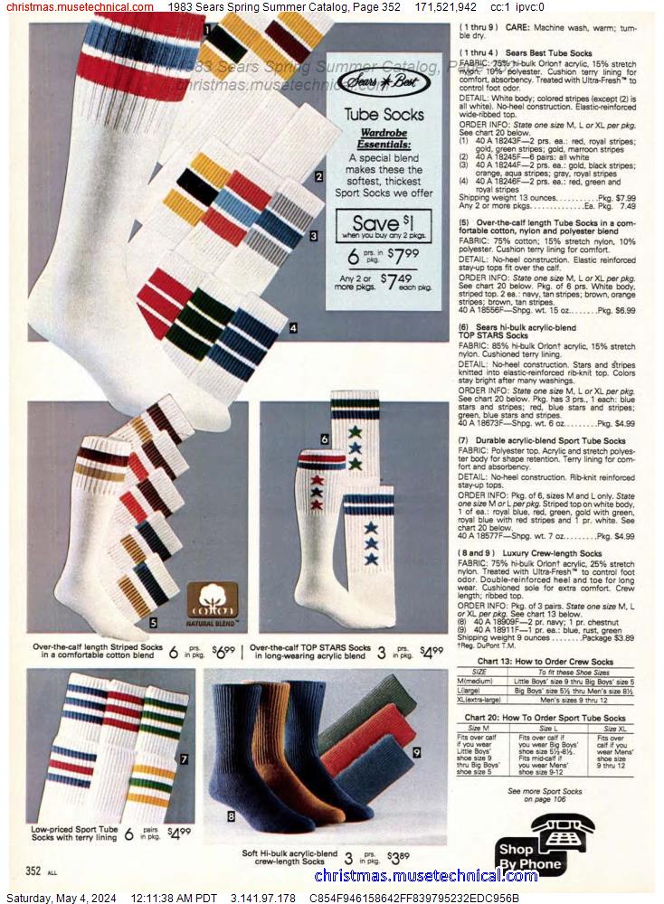 1983 Sears Spring Summer Catalog, Page 352